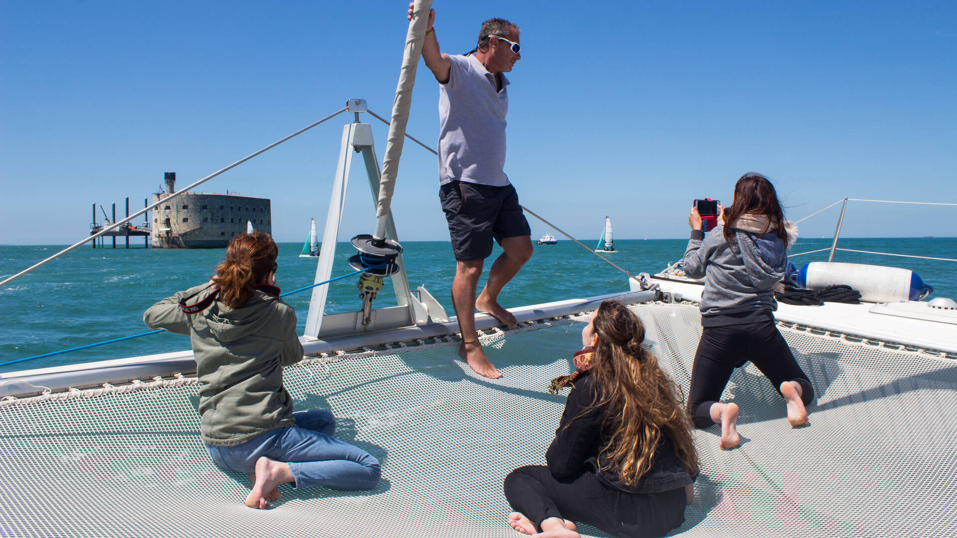 Nautisme, cap vers fort Boyard en catamaran avec Boyard Croisière, Fouras, Rochefort Océan