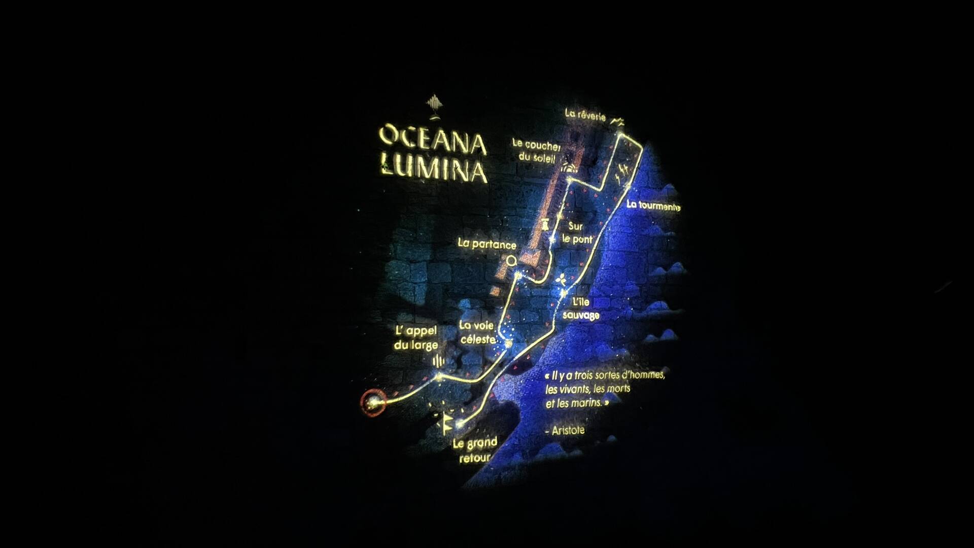 Carte lumineuse Océana Lumina © Louise Daniel