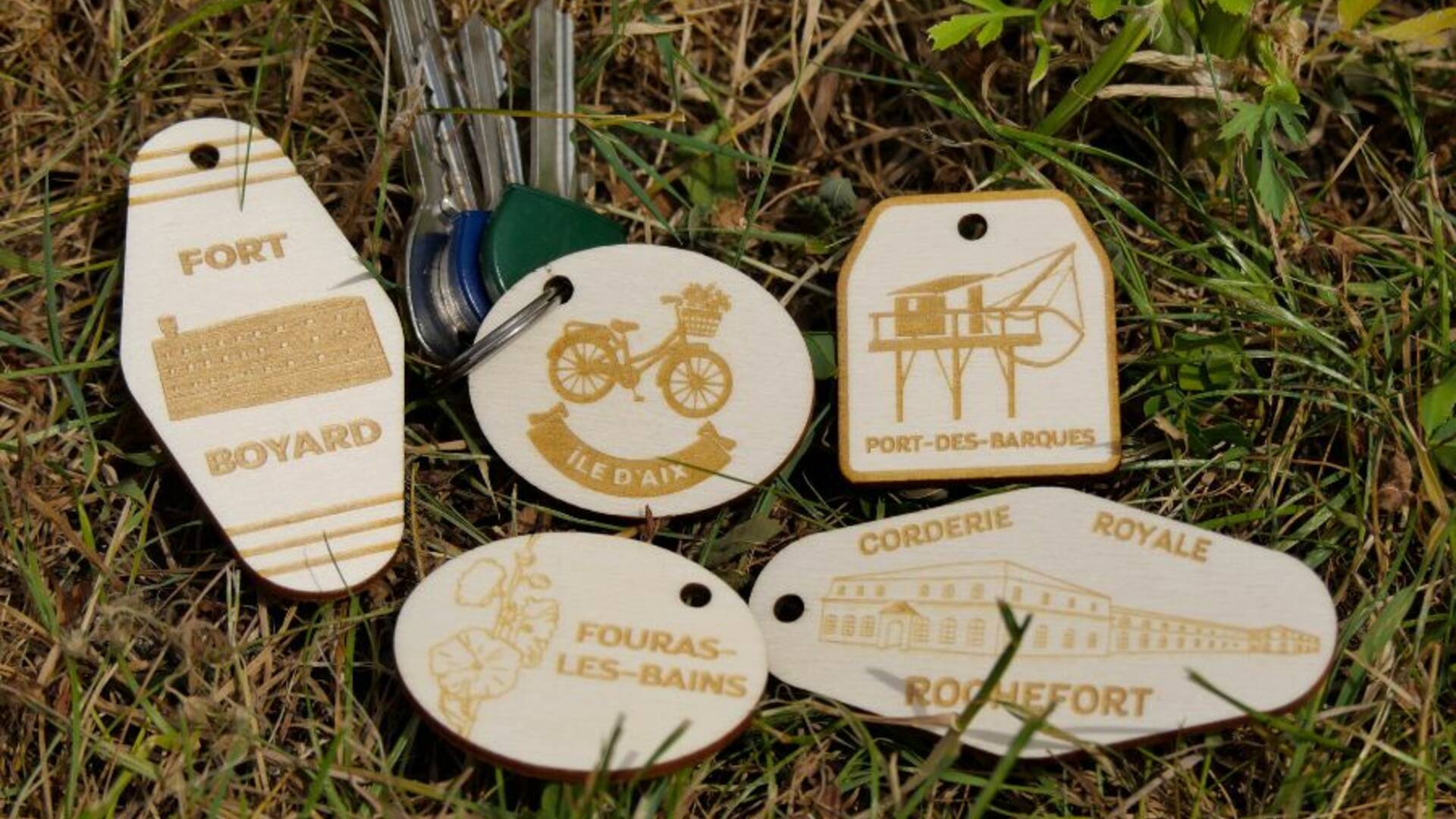 Porte-clés en bois Rochefort Océan