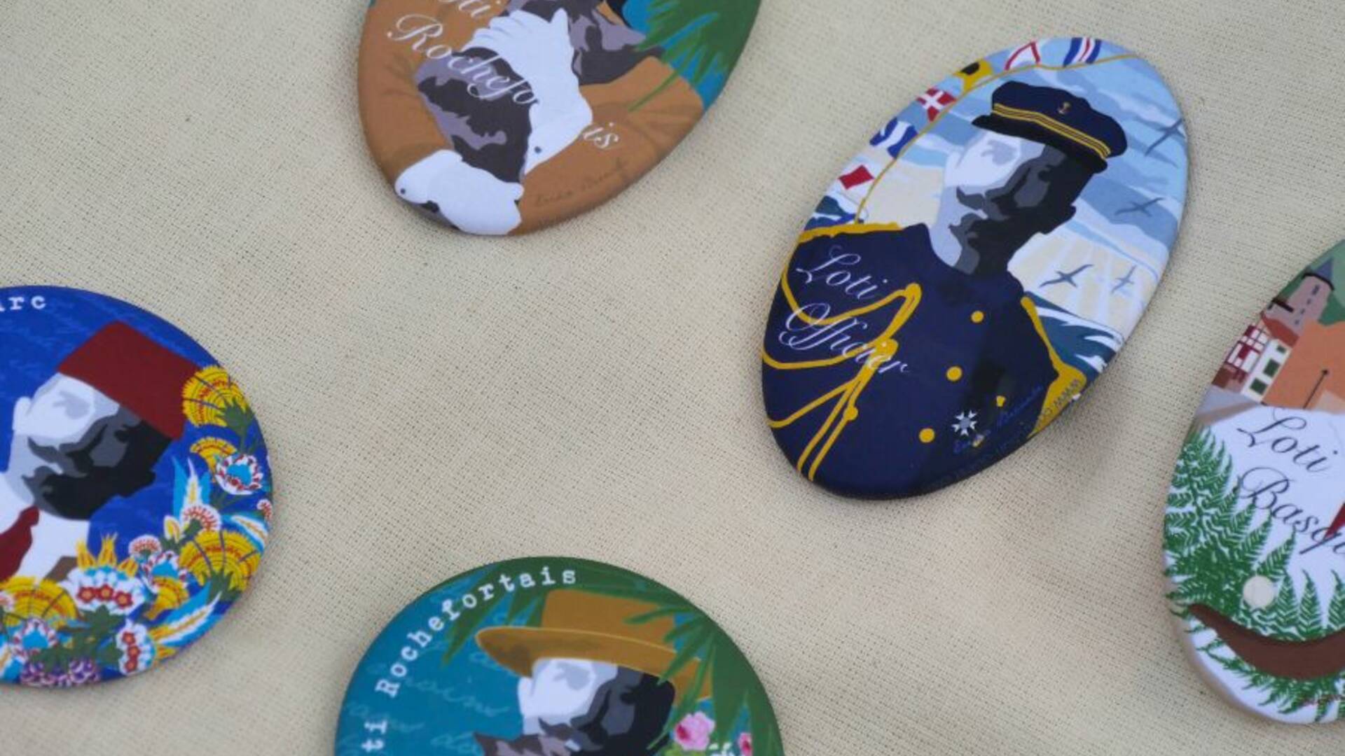 Magnets et broches Pierre Loti