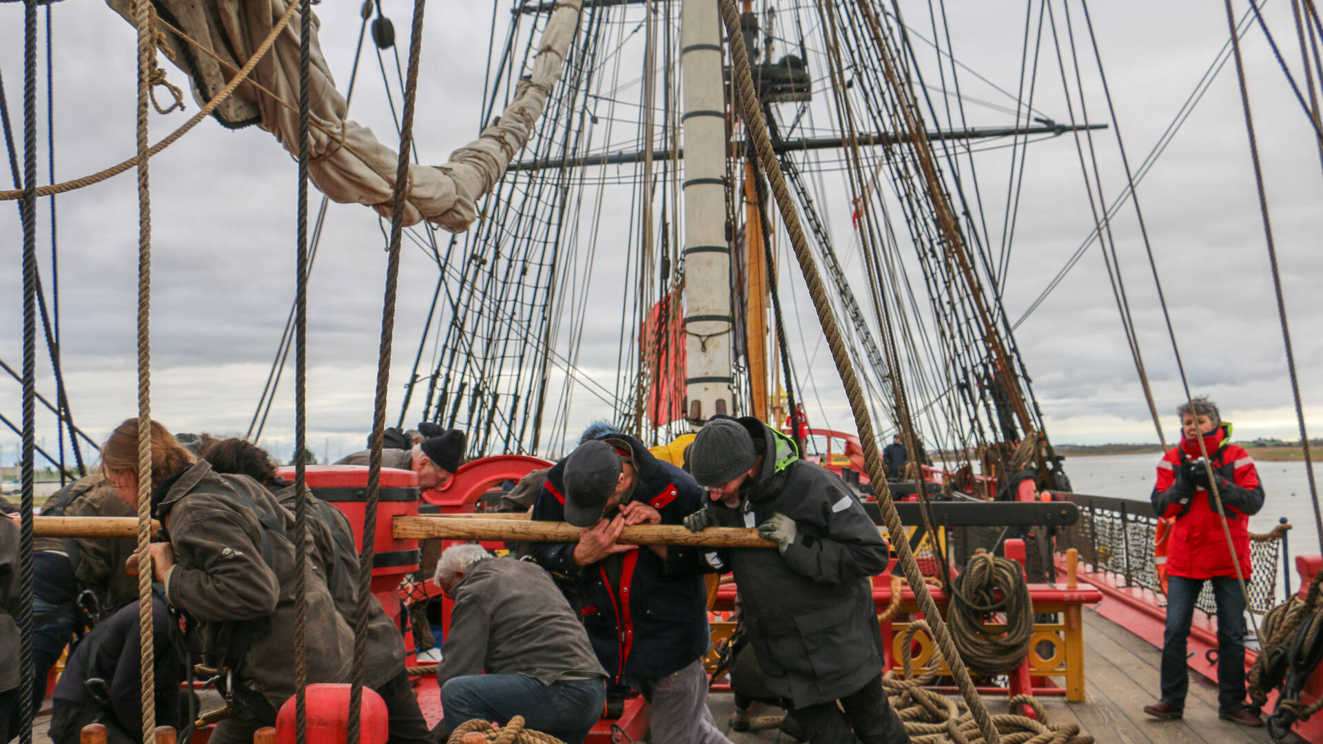 L'équipage de l'Hermione, voyage 2018, "Libres Ensemble", Rochefort Océan