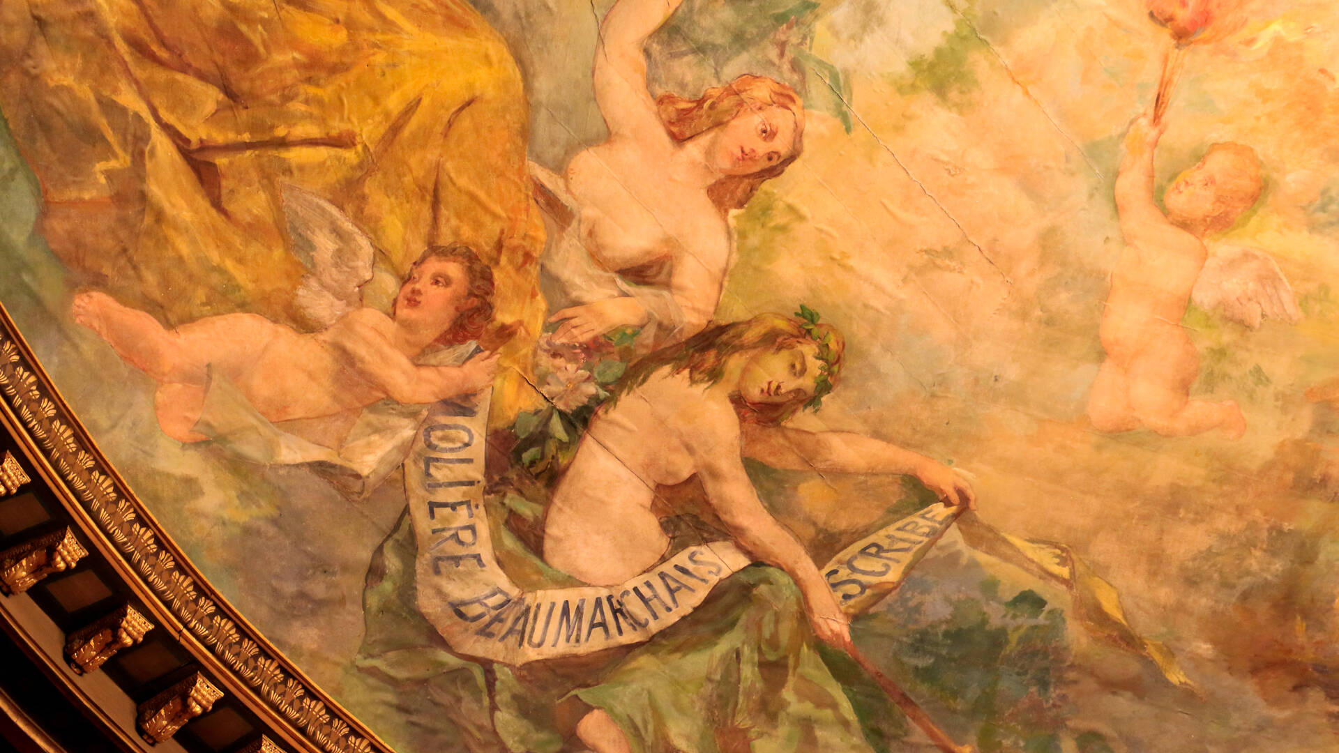 Détail du plafond du théâtre de la Coupe d'Or