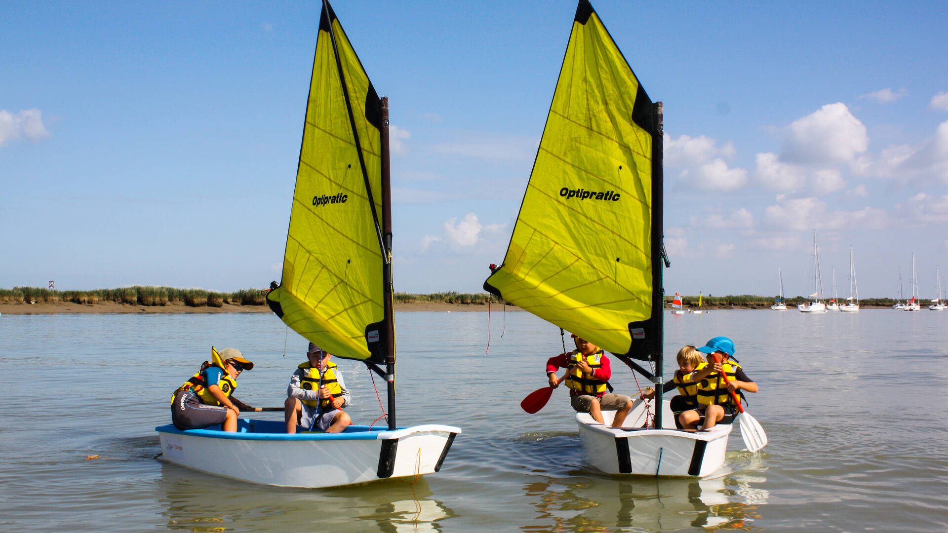 Nautisme, sortie en optimist sur la Charente, Rochefort Océan 