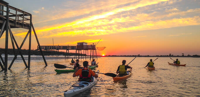 Kayak sur la Charente © club nautique rochefortais 