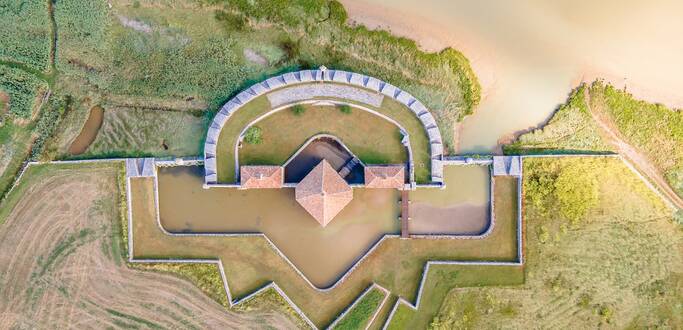 Aerial view of fort Lupin