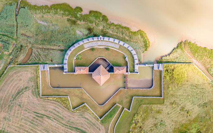 Aerial view of fort Lupin