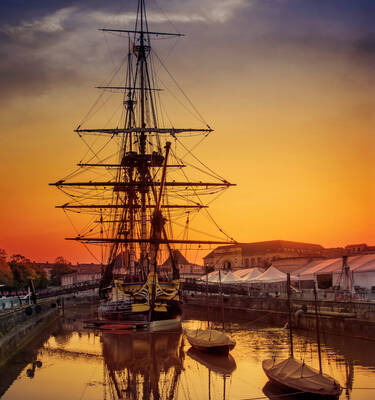 L'Hermione dans son port d'attache, Rochefort©L.Pétillon