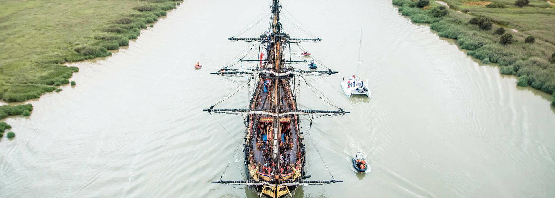 L'Hermione sur La Charente ©Laurent Pétillon