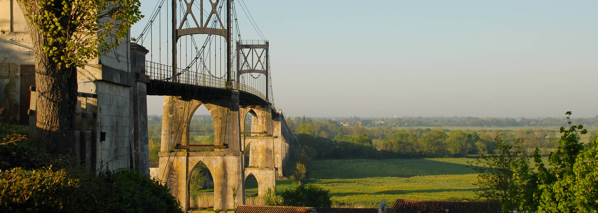 Suspended bridge in Tonnay-Charente