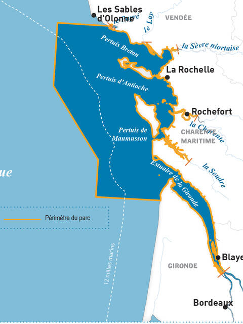 Carte du Parc naturel marin ©OFB-parc marin