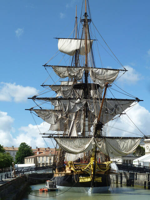 L'Hermione à Rochefort, son port d'attache © M. Domenici Office de Tourisme Rochefort Océan