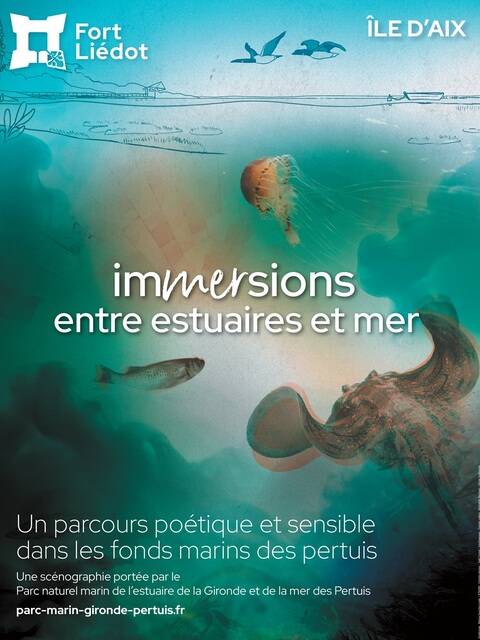 Affiche exposition "Immersion entre estuaires et mer" © Fort Liédot 