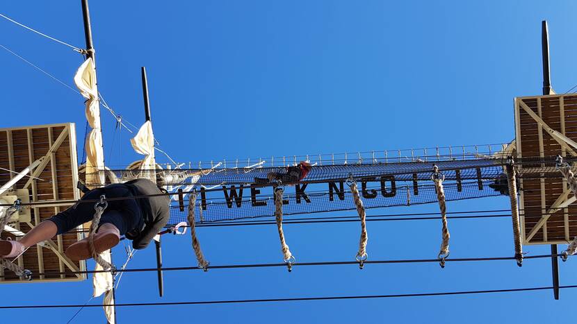 De la hauteur en toute sécurité à l'accro-mât : 3 niveaux ©C.Ecale De la hauteur en toute sécurité à l'accro-mât : 3 niveaux