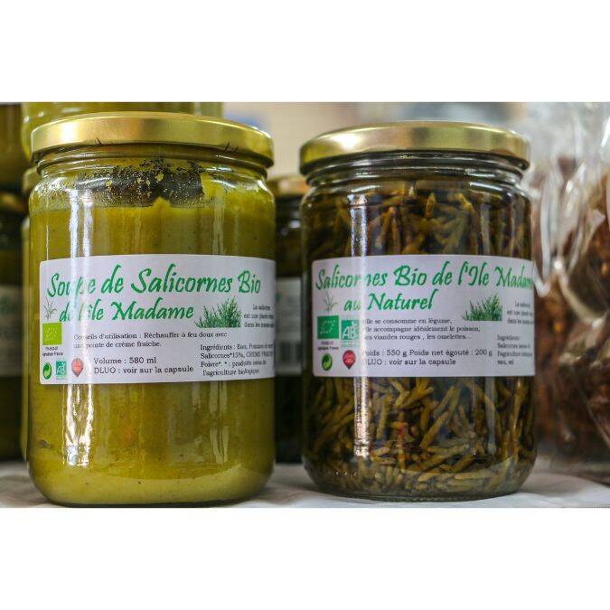 Produits à base de salicornes - ferme aquacole de l'île madame à Port-des Barques © OTRO
