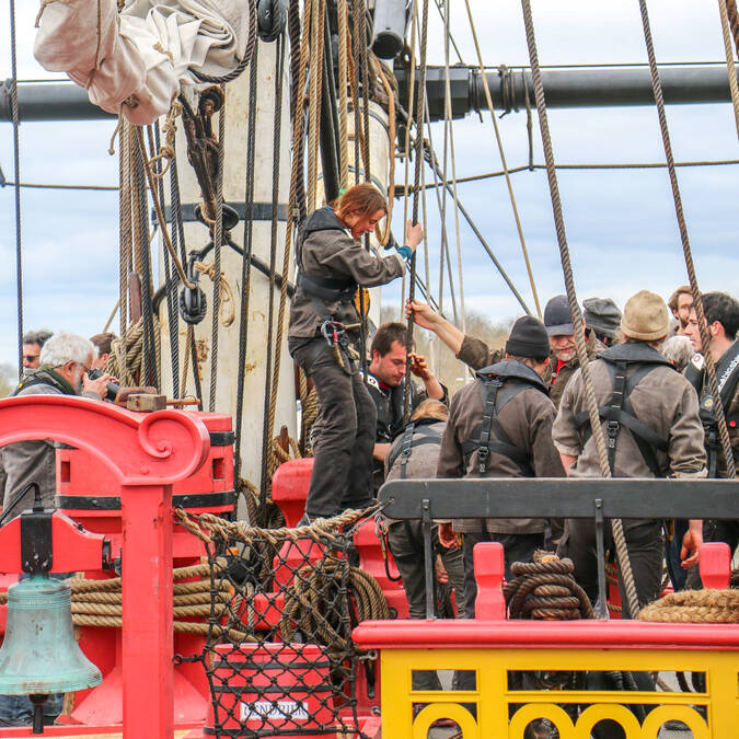 L'équipage de l'Hermione, voyage 2018, "Libres Ensemble", Rochefort Océan