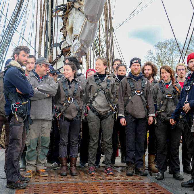L'équipage de l'Hermione, voyage 2018, "Libres Ensemble", Rochefort Océan