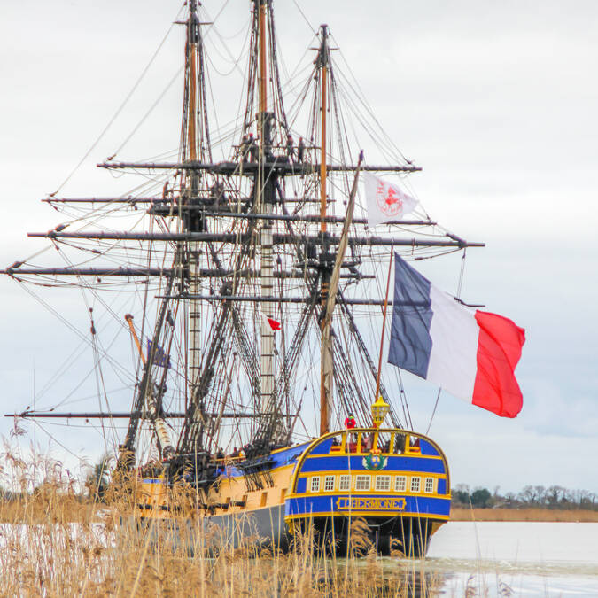 Le départ de l'Hermione vers le bassin méditerranéen, Rochefort Océan 