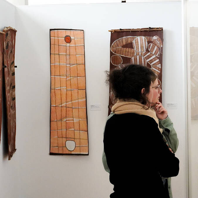 L'exposition d'écorces australiennes